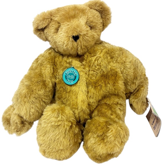 VERMONT TEDDY BEAR REMOVABLE BIRTHDAY SUIT SITTING STUFFED ANIMAL PLUSH TOY NEW - Picture 1 of 5